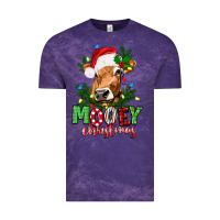Cloud Purple Mooey Christmas Vintage Tee - texasbilliewilder