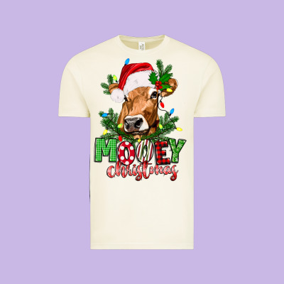Mooey Christmas Vintage Tee Designed By Texasbilliewilder