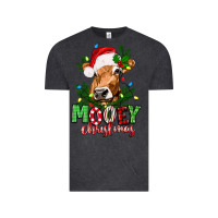 Vintage Black Mooey Christmas Vintage Tee - texasbilliewilder