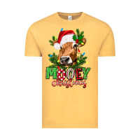 Vintage Mustard Mooey Christmas Vintage Tee - texasbilliewilder