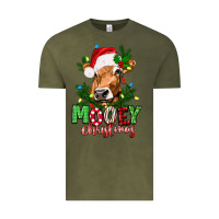 Vintage Olive Mooey Christmas Vintage Tee - texasbilliewilder