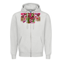 Dove Grey Stuck On You Zipper Hoodie - CowhideDigitalArt