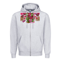 Heather Grey Stuck On You Zipper Hoodie - CowhideDigitalArt