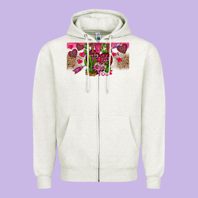 Stuck On You Zipper Hoodie Designed By Cowhidedigitalart