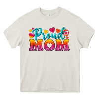Cream Proud Mom Lesbian Heavy Core Tee - BundleAndBundleShop