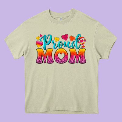 Proud Mom Lesbian Heavy Core Tee Designed By Bundleandbundleshop