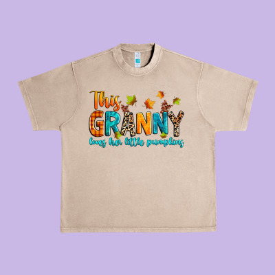 Customized This Granny Loves Her Little Pumpkins Urban Heavy Tee Designed By Texasbilliewilder