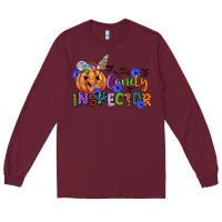 Burgundy candy inspector Long Sleeve Tee - CowGirlArtShop