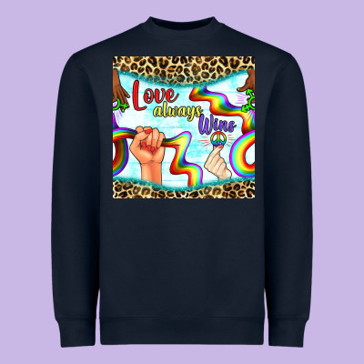 Pride Lgbtq Love Always Wins Peace Gender Symbol Heavyweight Sweatshirt Designed By Bundleandbundleshop