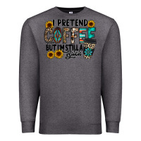 Charcoal Heather i pretend coffee Premium Sweatshirt - RacoonDesign