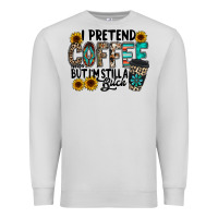 Dove Grey i pretend coffee Premium Sweatshirt - RacoonDesign