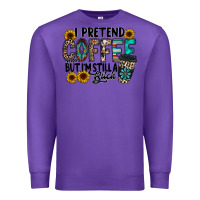Purple i pretend coffee Premium Sweatshirt - RacoonDesign