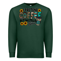 Sports Green i pretend coffee Premium Sweatshirt - RacoonDesign