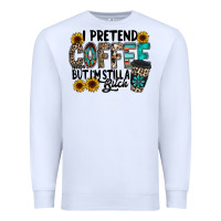 White i pretend coffee Premium Sweatshirt - RacoonDesign