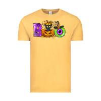 Vintage Mustard Boo Halloween Vintage Tee - NancyCooperArtShop
