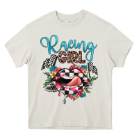 Cream racing girl Heavy Core Tee - JahusDesignShop