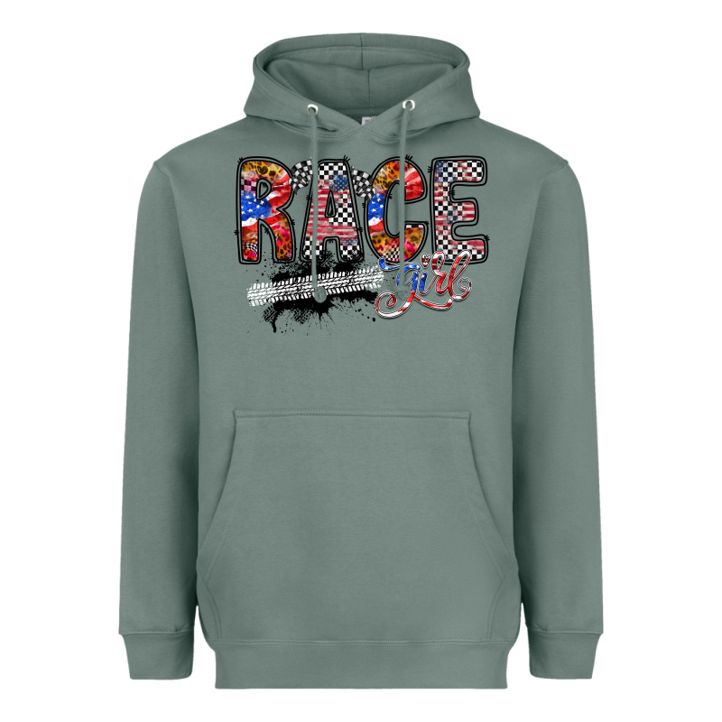 Race Girl Heavyweight Hoodie by RacoonDesign | Teevron