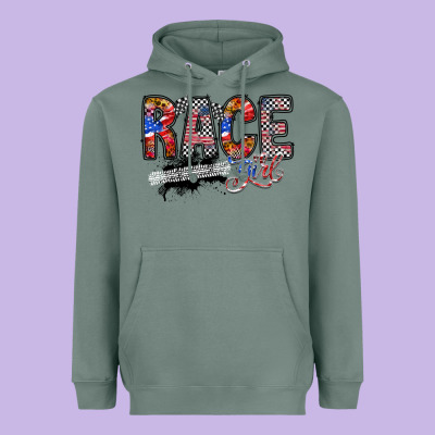 Race Girl Heavyweight Hoodie Designed By Racoondesign