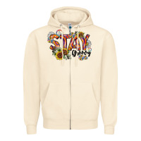 Sandshell Stay Groovy Zipper Hoodie - CowhideDigitalArt