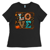 Black Fall Autumn Leopard Love Ladies Tee - LillyAllenDesigns