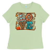 Matcha Fall Autumn Leopard Love Ladies Tee - LillyAllenDesigns