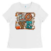 White Fall Autumn Leopard Love Ladies Tee - LillyAllenDesigns