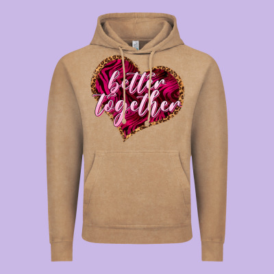 Better Together Valentine's Day Vintage Hoodie Designed By Howdyjamesfarm