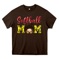 Chocolate Brown Softball Mom Heavy Core Tee - BundleAndBundleShop