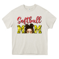 Cream Softball Mom Heavy Core Tee - BundleAndBundleShop