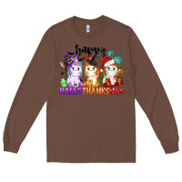 Chestnut happy hallothanksmas unicorn Long Sleeve Tee - CowGirlArtShop