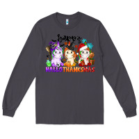 Smoke happy hallothanksmas unicorn Long Sleeve Tee - CowGirlArtShop