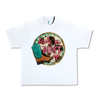 White kick the dust up Urban Heavy Tee - JahusDesignShop