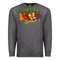 Charcoal Heather love summer Premium Sweatshirt - RacoonDesign