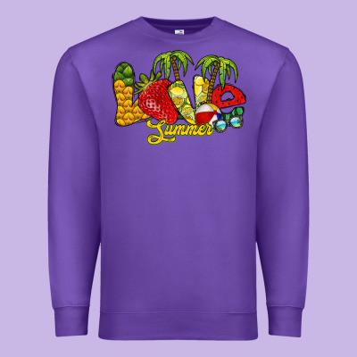 Love Summer Premium Sweatshirt Designed By Racoondesign