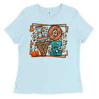 Baby Blue Fall Autumn Leopard Love Ladies Tee - LillyAllenDesigns