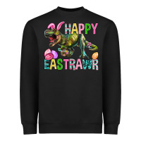 Black Happy Eastrawr Easter Heavyweight Sweatshirt - BundleAndBundleShop