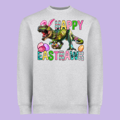 Happy Eastrawr Easter Heavyweight Sweatshirt Designed By Bundleandbundleshop