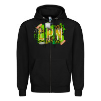 Black St. Patricks Day Lpn Zipper Hoodie - CowhideDigitalArt