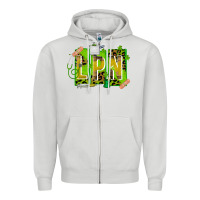 Dove Grey St. Patricks Day Lpn Zipper Hoodie - CowhideDigitalArt