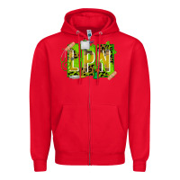 Red St. Patricks Day Lpn Zipper Hoodie - CowhideDigitalArt