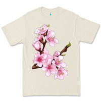 Bone Peach Blossom Illustrations Premium Tee - LillyAllenDesigns
