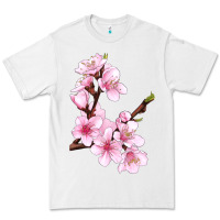 White Peach Blossom Illustrations Premium Tee - LillyAllenDesigns