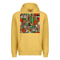 Antique Gold christmas donkey Premium Hoodie - FaDigitalArtStudio