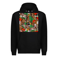 Black christmas donkey Premium Hoodie - FaDigitalArtStudio