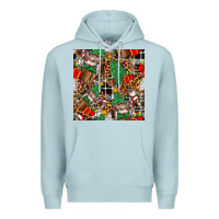 Blue Mist christmas donkey Premium Hoodie - FaDigitalArtStudio