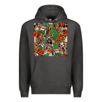 Charcoal Heather christmas donkey Premium Hoodie - FaDigitalArtStudio