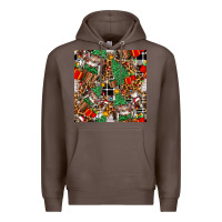 Coffee christmas donkey Premium Hoodie - FaDigitalArtStudio