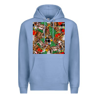 Colony Blue christmas donkey Premium Hoodie - FaDigitalArtStudio