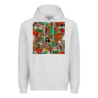 Dove Grey christmas donkey Premium Hoodie - FaDigitalArtStudio