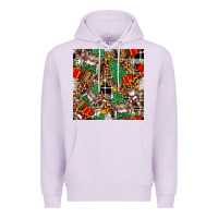 Lilac christmas donkey Premium Hoodie - FaDigitalArtStudio